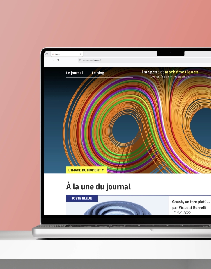 page d'accueil du site Images des Mathématiques
